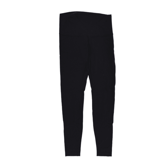 Lululemon Black High Waisted Leggings Size 6 28 Inch Inseam Stretch Fabric Womens