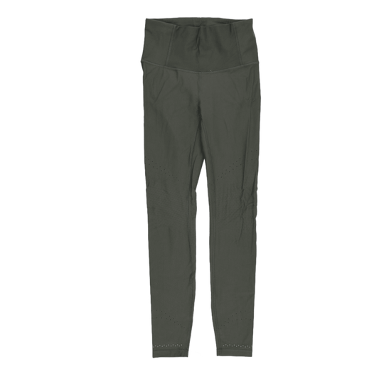 Lululemon High Waisted Olive Green Sports Leggings Size 8 Medium Stretch Polyamide Blend 29 Inch Inseam
