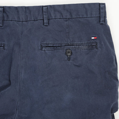 Tommy Hilfiger Navy Slim Fit Chinos Trousers 34W 32L Cotton Blend Mens