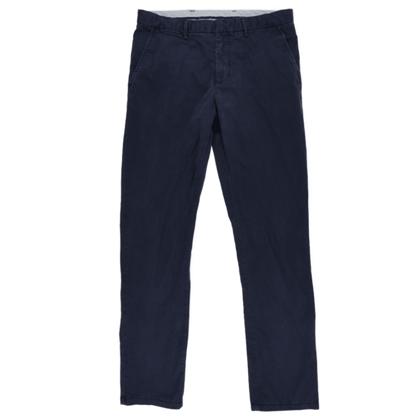 Tommy Hilfiger Navy Slim Fit Chinos Trousers 34W 32L Cotton Blend Mens