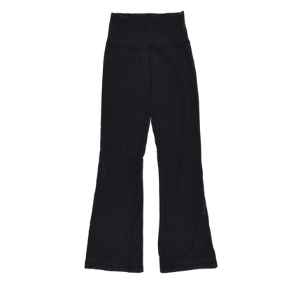 Lululemon Black Groove Flared Yoga Pants Women's Medium 31 Inseam Cotton Blend