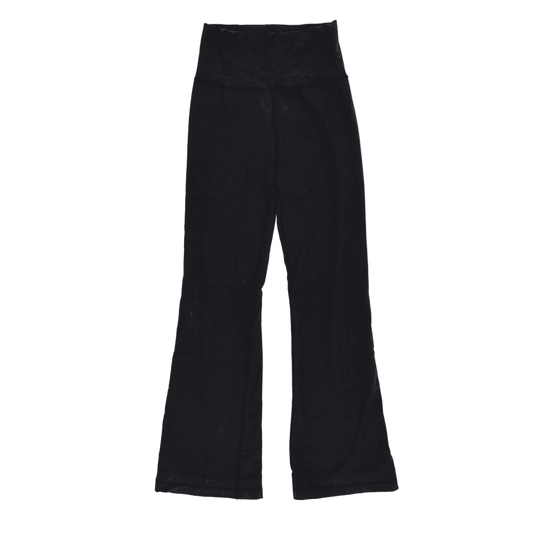 Lululemon Black Groove Flared Yoga Pants Women's Medium 31 Inseam Cotton Blend