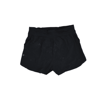 Lululemon Black Athletic Shorts Women's Medium 5 Inch Inseam Polyester Blend