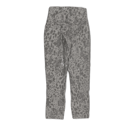 Lululemon High Rise Animal Print Cropped Leggings Grey Black Size 6 Small Polyester Blend