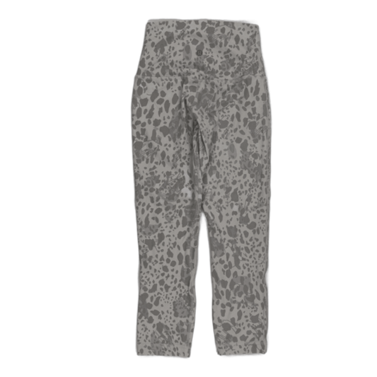 Lululemon High Rise Animal Print Cropped Leggings Grey Black Size 6 Small Polyester Blend