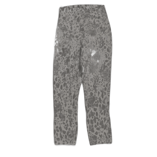 Lululemon High Rise Animal Print Cropped Leggings Grey Black Size 6 Small Polyester Blend