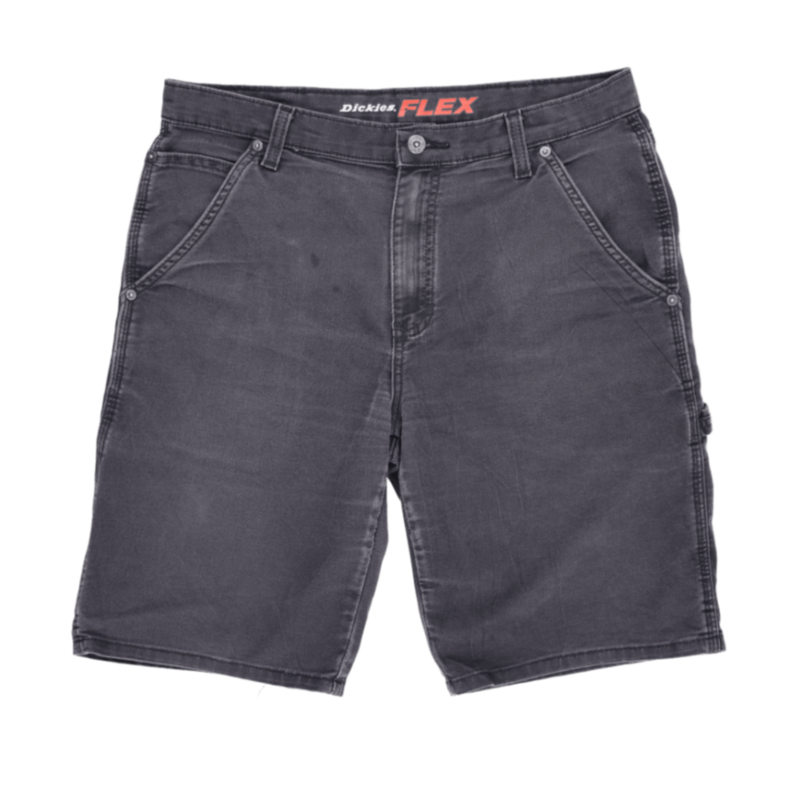 Dickies Flex Regular Fit Work Shorts Charcoal Grey Size 34 98% Cotton 2% Spandex