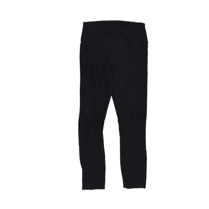 Lululemon High Waist Black Athletic Leggings Size 8 Nylon Blend 28 Inch Inseam