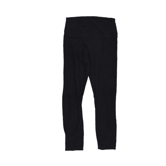 Lululemon High Waist Black Athletic Leggings Size 8 Nylon Blend 28 Inch Inseam