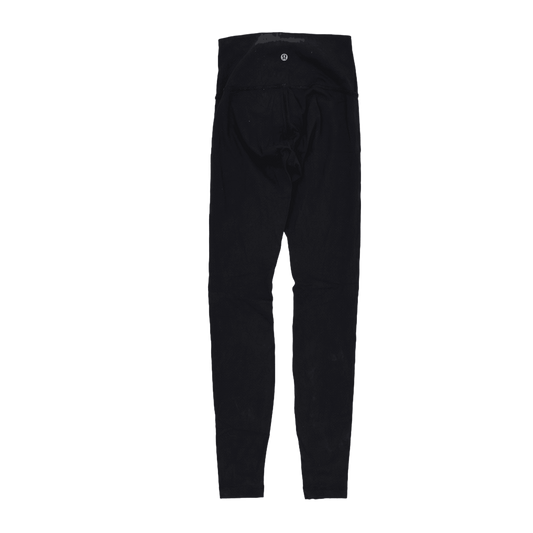 Lululemon High Rise Black Full Length Leggings Size 6 28 Inch Inseam Nylon Blend Activewear
