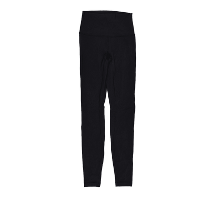 Lululemon High Rise Black Full Length Leggings Size 6 28 Inch Inseam Nylon Blend Activewear