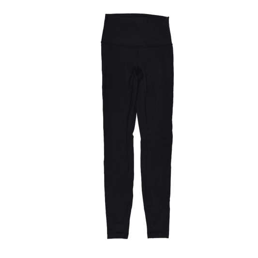 Lululemon High Rise Black Full Length Leggings Size 6 28 Inch Inseam Nylon Blend Activewear