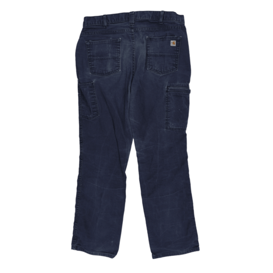 Carhartt Blue Work Trousers 32W 32L Heavyweight Cotton Blend