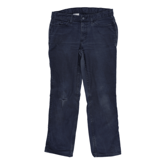 Carhartt Blue Work Trousers 32W 32L Heavyweight Cotton Blend