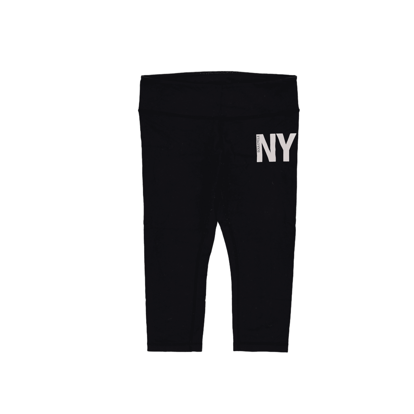 Lululemon NY Graphic Black Cropped Leggings Women's Size S Stretch Blend