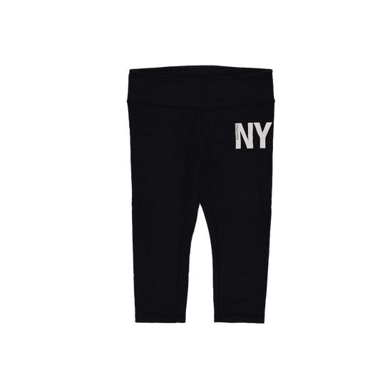 Lululemon NY Graphic Black Cropped Leggings Women's Size S Stretch Blend