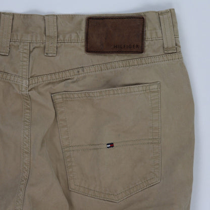 Tommy Hilfiger Beige Cotton Straight Leg Chinos 34x34 Vintage Mens Trousers