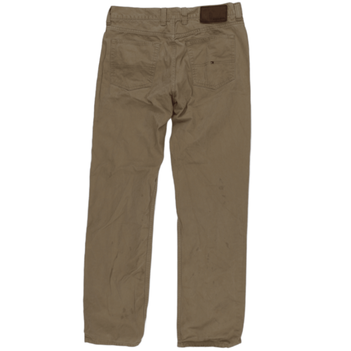 Tommy Hilfiger Beige Cotton Straight Leg Chinos 34x34 Vintage Mens Trousers