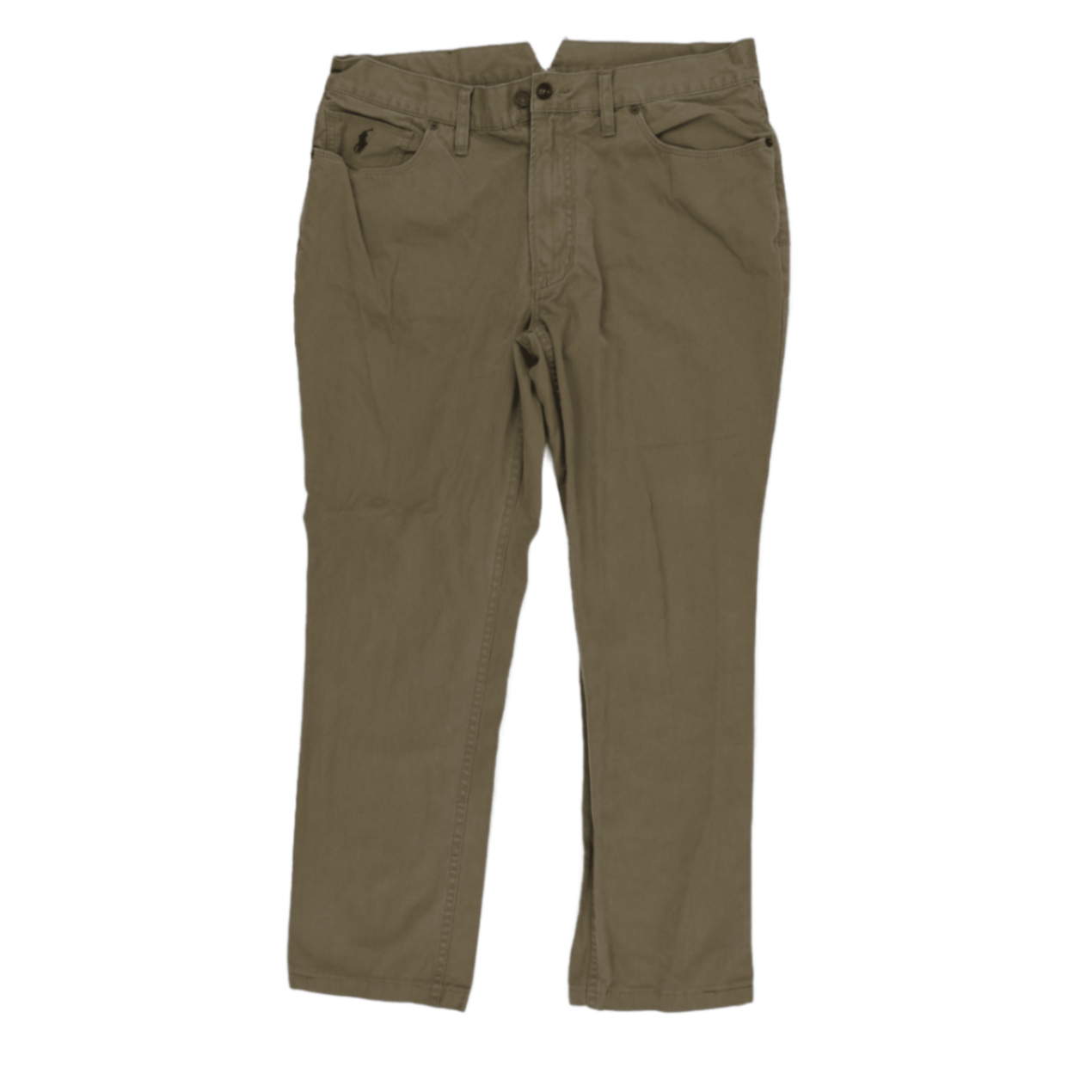 Polo Ralph Lauren Men's Chino Trousers Olive Green W34 L30 100% Cotton