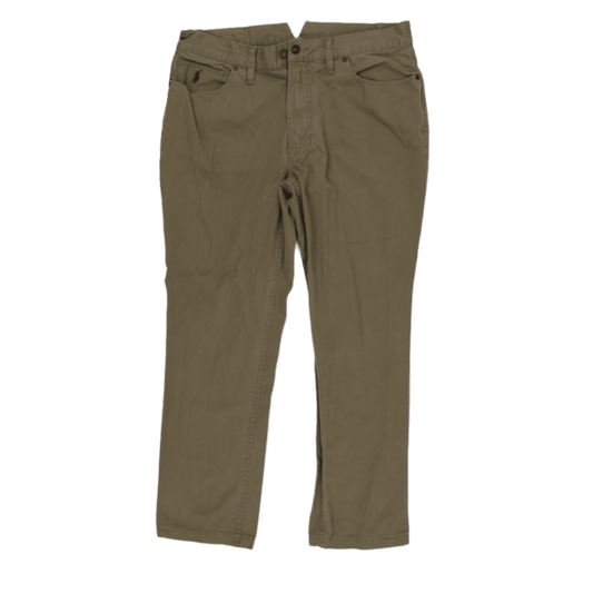 Polo Ralph Lauren Men's Chino Trousers Olive Green W34 L30 100% Cotton