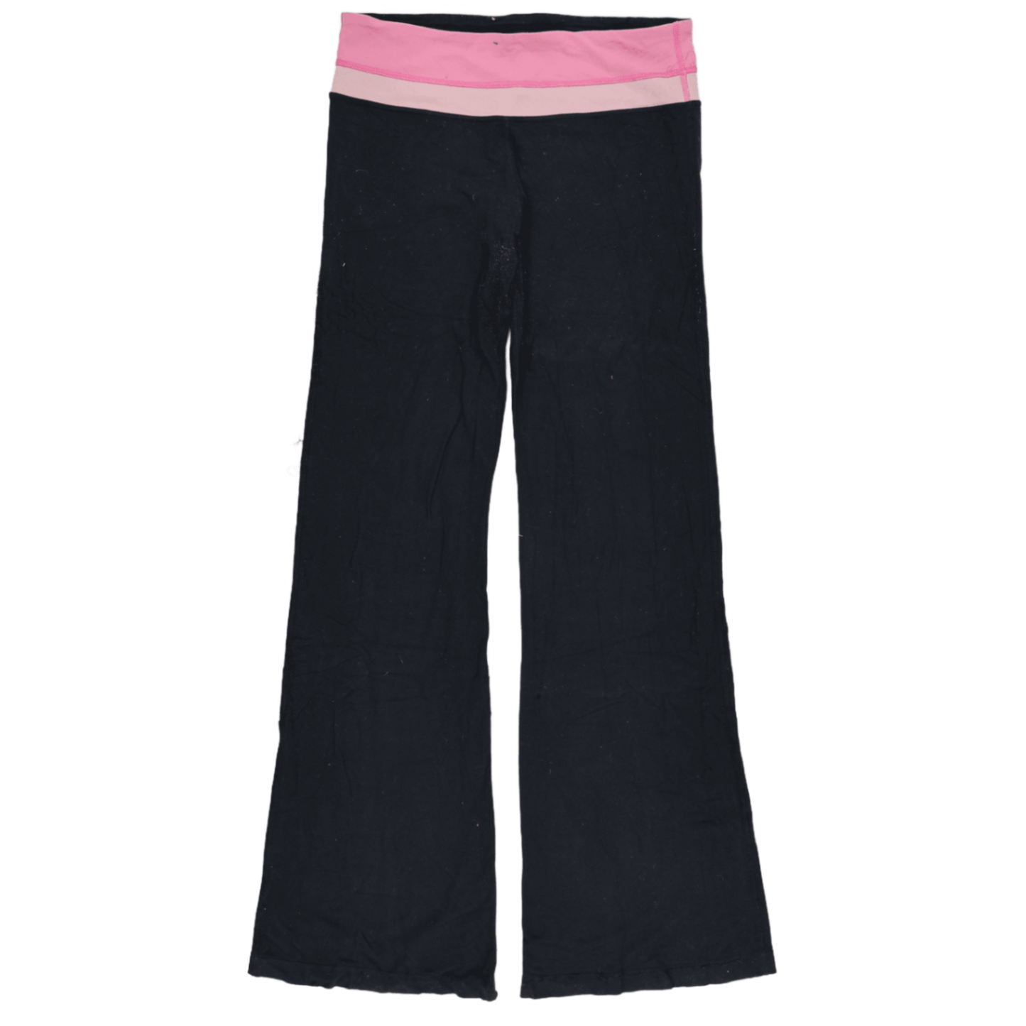 Lululemon Black Pink Yoga Trousers Women's Size 8 Cotton Blend 31in Inseam