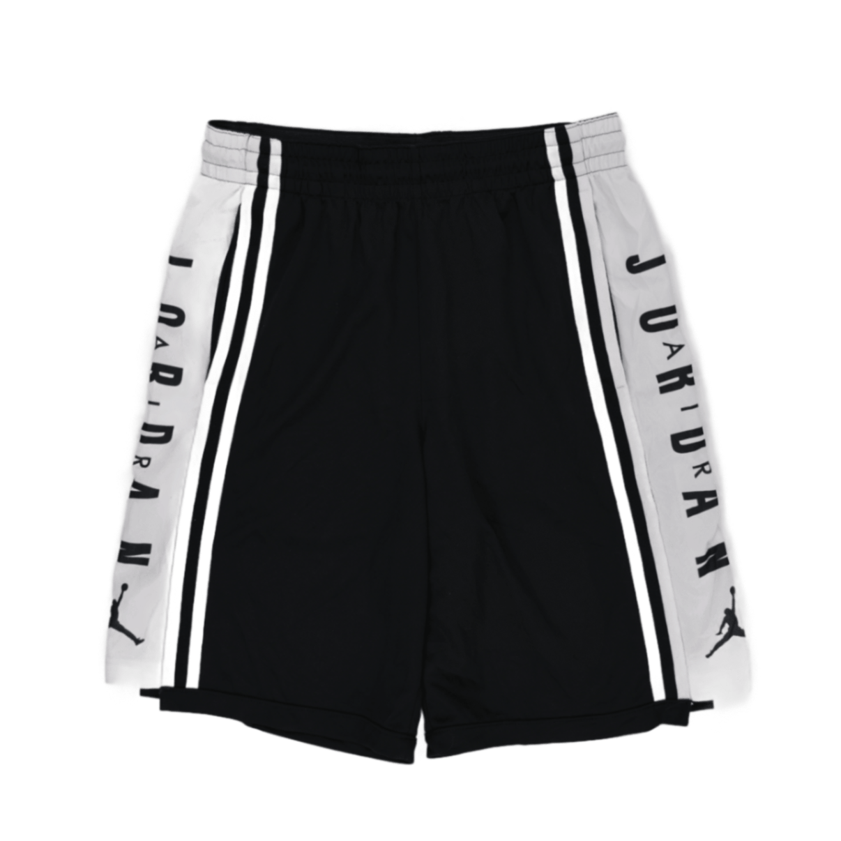 Jordan Men's Athletic Shorts Black White 24 cm Inseam 38 cm Waist Size Medium Polyester