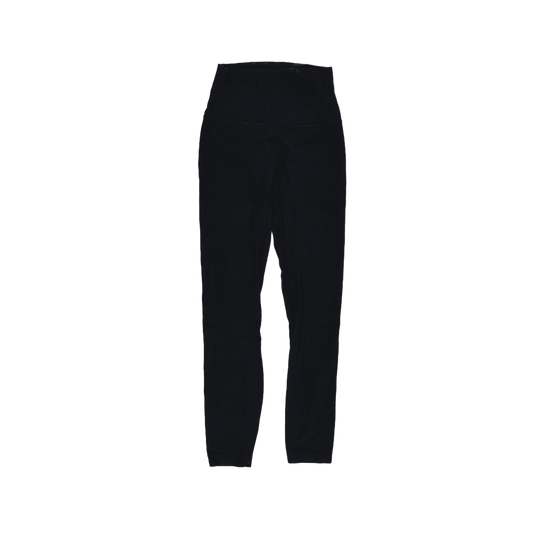 Lululemon Black High Rise Full Length Leggings Size 8 Stretch Blend Activewear