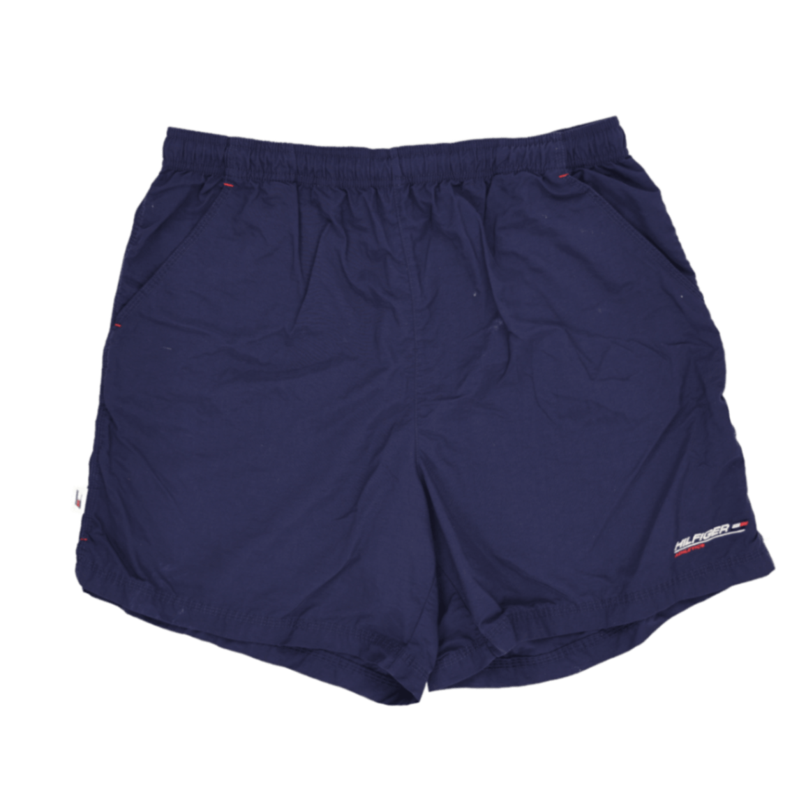 Tommy Hilfiger Vintage Athletic Shorts Navy Blue Size L 34 Inch Waist 15 Inch Inseam 100 Percent Polyamide