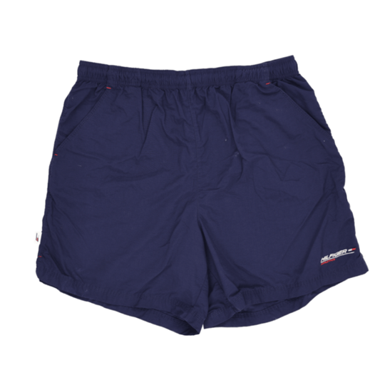 Tommy Hilfiger Vintage Athletic Shorts Navy Blue Size L 34 Inch Waist 15 Inch Inseam 100 Percent Polyamide