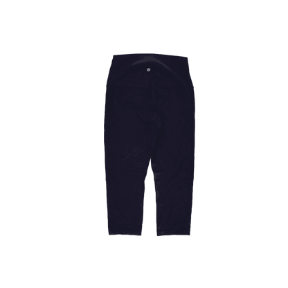 Lululemon Navy High Waisted Cropped Leggings Medium Stretch Blend Activewear