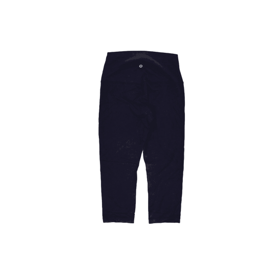 Lululemon Navy High Waisted Cropped Leggings Medium Stretch Blend Activewear
