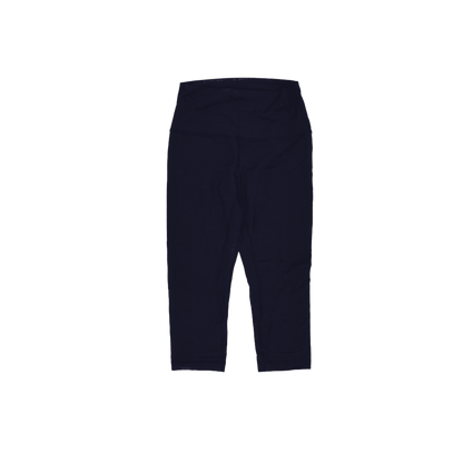 Lululemon Navy High Waisted Cropped Leggings Medium Stretch Blend Activewear