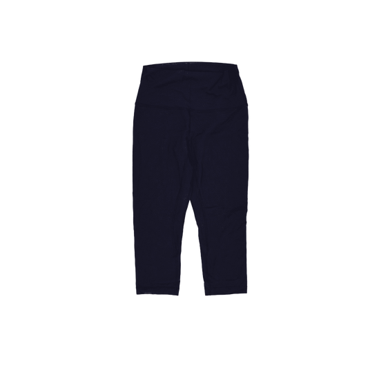 Lululemon Navy High Waisted Cropped Leggings Medium Stretch Blend Activewear