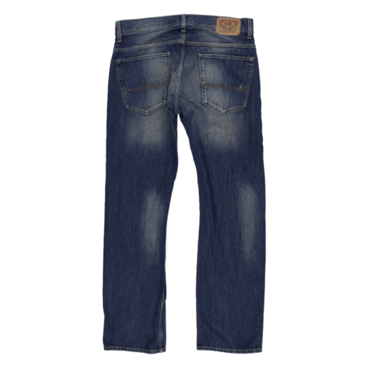 Tommy Hilfiger Ryder Zip Slim Fit Blue Jeans W33 L32 Cotton Vintage