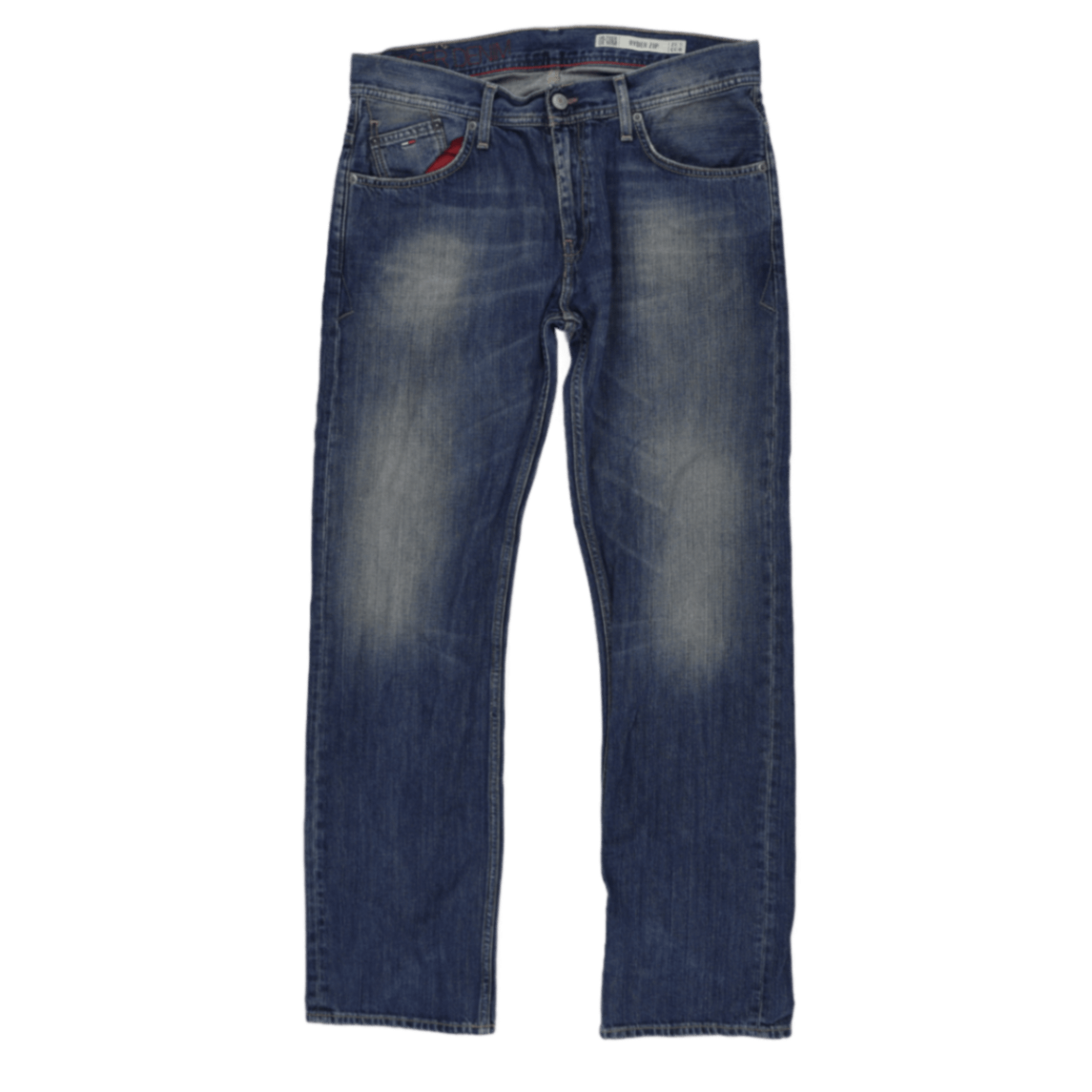 Tommy Hilfiger Ryder Zip Slim Fit Blue Jeans W33 L32 Cotton Vintage