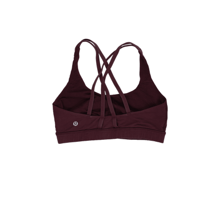 Lululemon Cross Back Burgundy Sports Bra Women's Activewear Size Small Nylon Blend