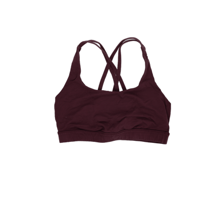Lululemon Cross Back Burgundy Sports Bra Women's Activewear Size Small Nylon Blend