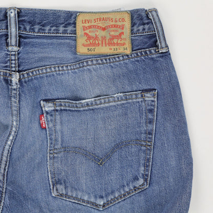 Levi's 501 Straight Leg Blue Jeans W33 L34 Cotton Denim Vintage