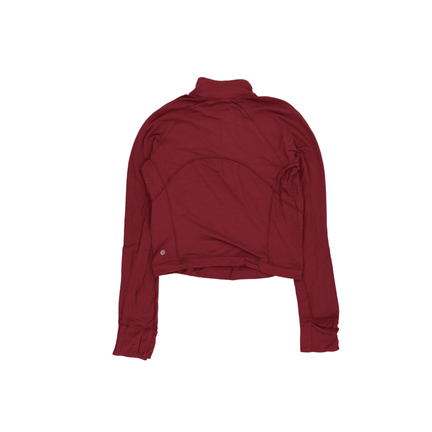 Lululemon Burgundy Long Sleeve Quarter Zip Performance Top Women Size S Technical Blend