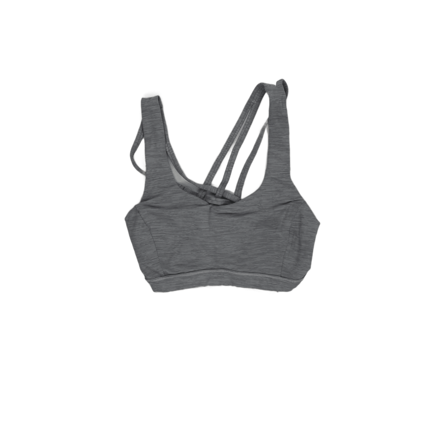 Lululemon Grey Strappy Cross-Back Sports Bra Size 8 Polyester Blend