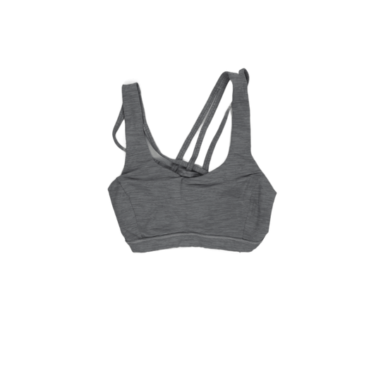 Lululemon Grey Strappy Cross-Back Sports Bra Size 8 Polyester Blend