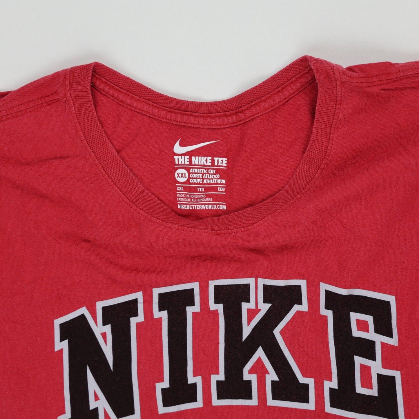 Nike Red Athletic Tee Crew Neck Cotton T-Shirt XXL