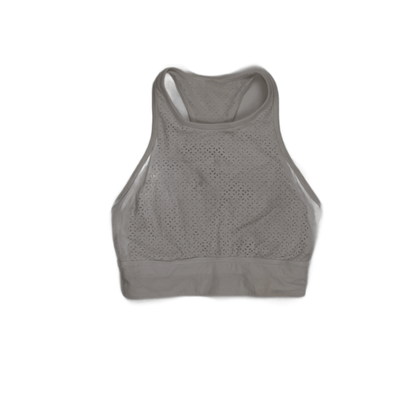 Lululemon Light Beige Racerback Sports Bra Women's Small Polyester Blend High Neck