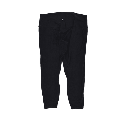 Lululemon Black High Rise Yoga Leggings Women's Medium 28 In Stretch Fabric