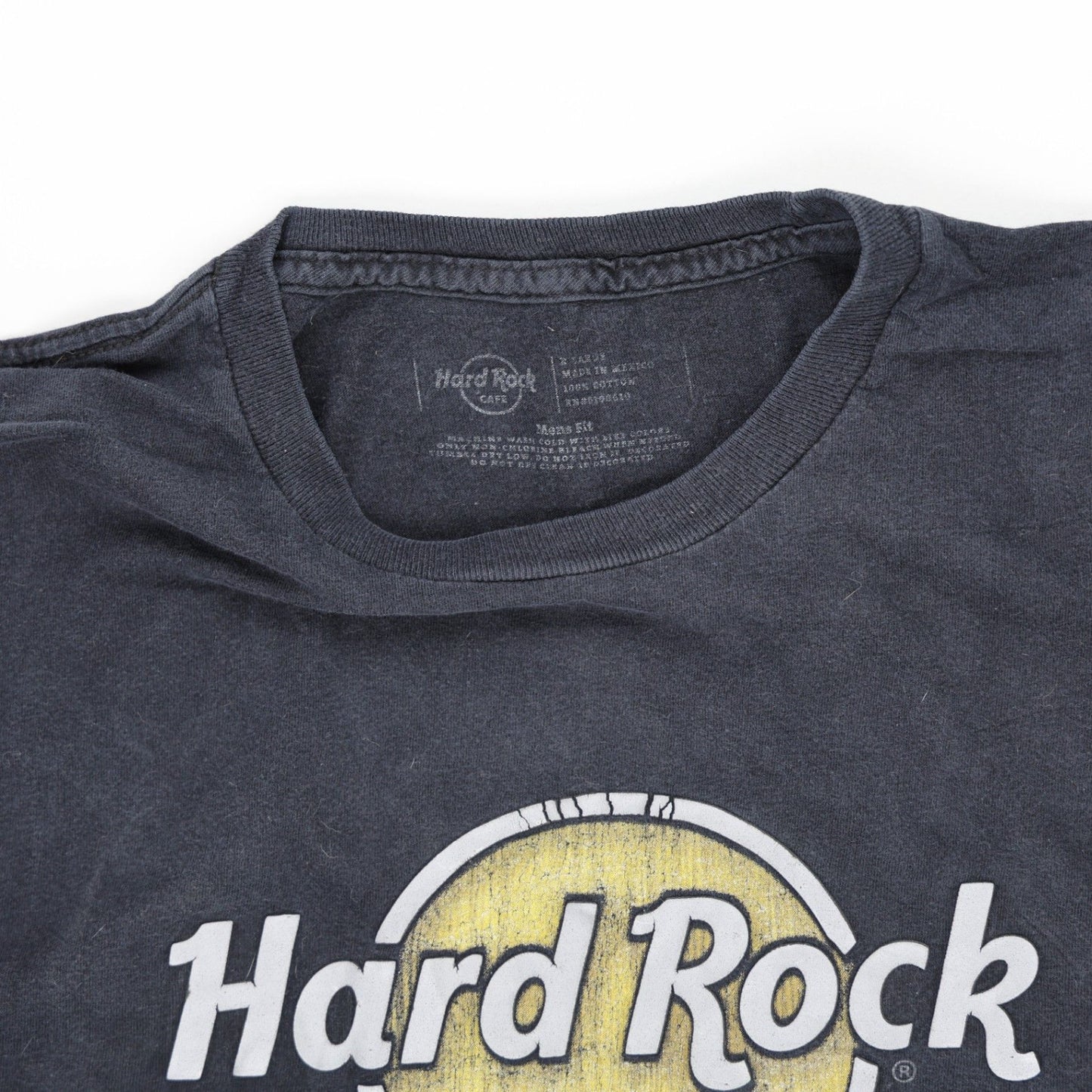 Hard Rock Cafe Vintage Black Cotton T-Shirt Men's Large Crew Neck 100% Cotton