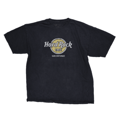 Hard Rock Cafe Vintage Black Cotton T-Shirt Men's Large Crew Neck 100% Cotton