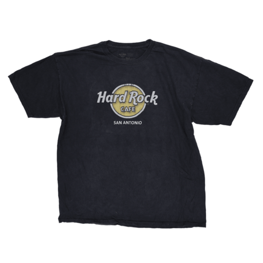 Hard Rock Cafe Vintage Black Cotton T-Shirt Men's Large Crew Neck 100% Cotton