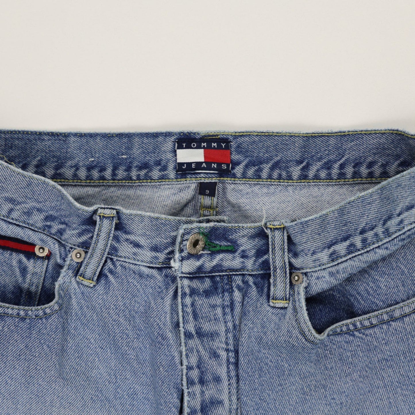 Tommy Jeans Light Blue Vintage Straight Leg Denim Jeans 32W 30L Cotton