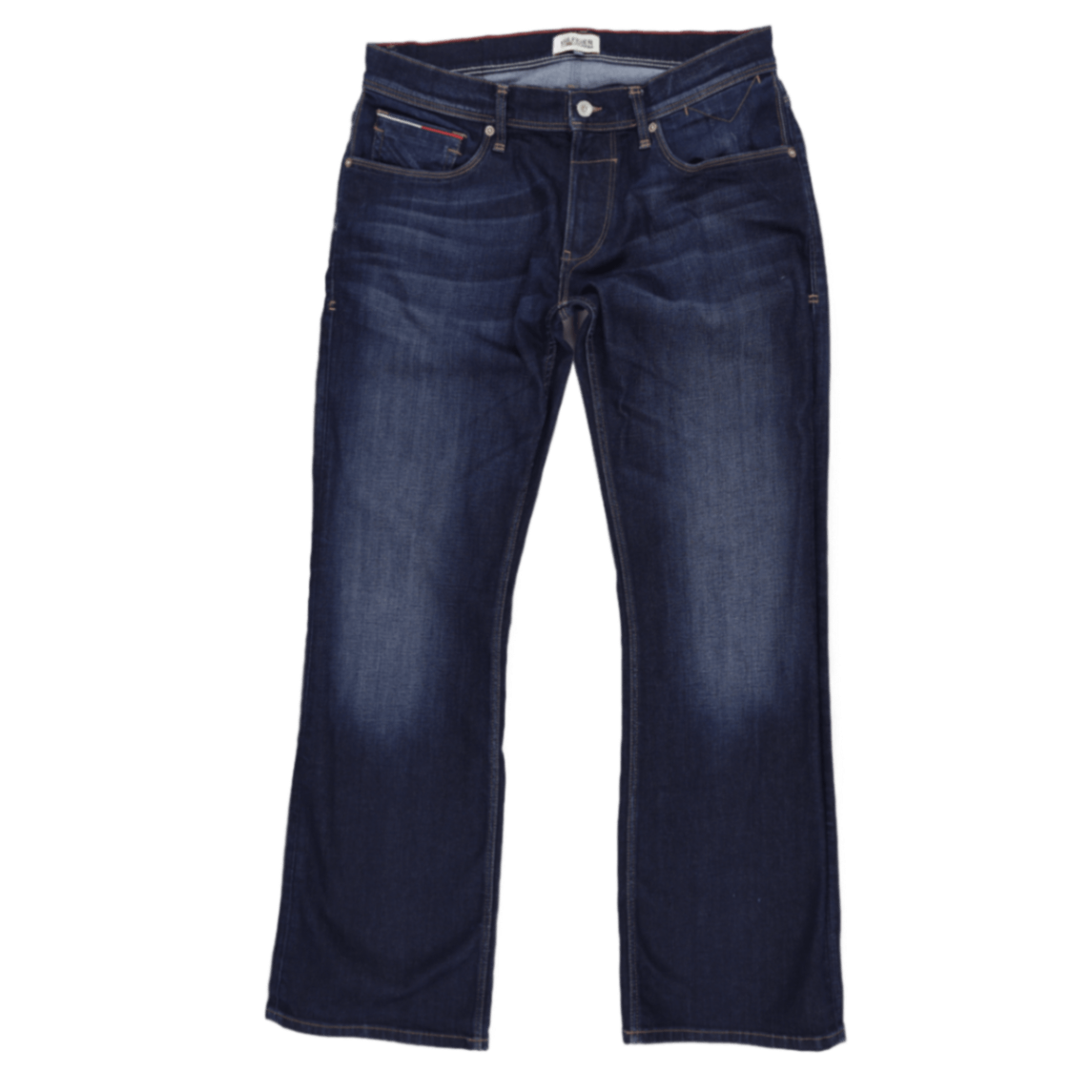 Tommy Hilfiger Classic Straight Leg Jeans Dark Blue 34W 32L Cotton Denim