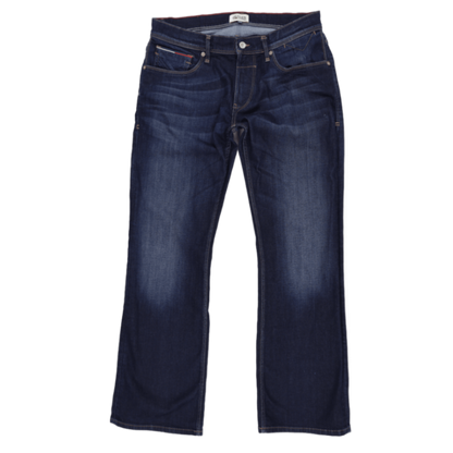 Tommy Hilfiger Classic Straight Leg Jeans Dark Blue 34W 32L Cotton Denim